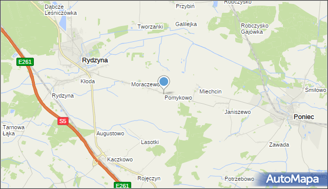 mapa Pomykowo, Pomykowo na mapie Targeo