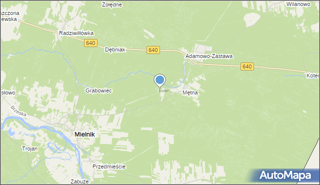 mapa Poręby, Poręby gmina Mielnik na mapie Targeo
