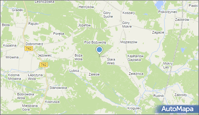 mapa Posada, Posada gmina Przedbórz na mapie Targeo