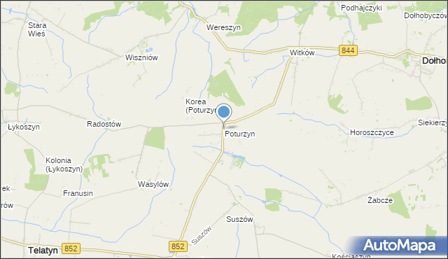 mapa Poturzyn, Poturzyn na mapie Targeo