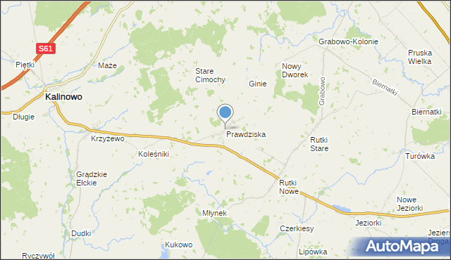 mapa Prawdziska, Prawdziska na mapie Targeo