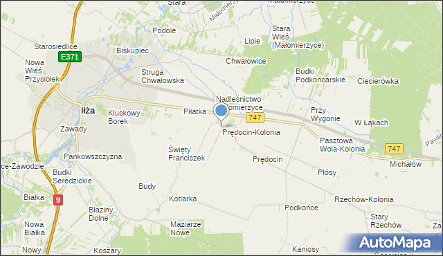 mapa Prędocin-Kolonia, Prędocin-Kolonia na mapie Targeo