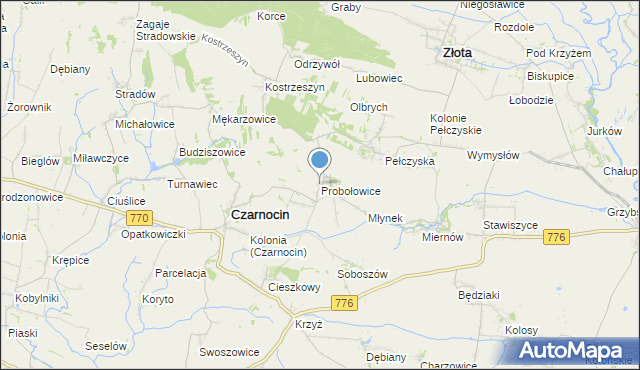 mapa Probołowice, Probołowice na mapie Targeo