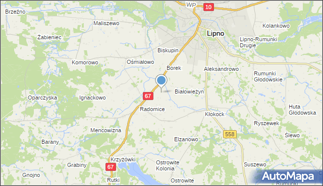 mapa Próchnica, Próchnica na mapie Targeo