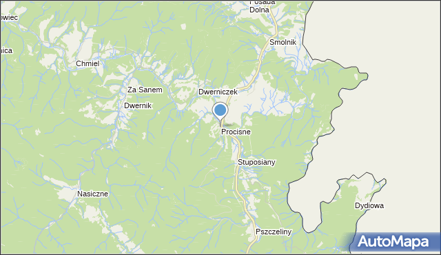 mapa Procisne, Procisne na mapie Targeo