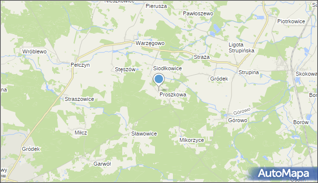 mapa Proszkowa, Proszkowa na mapie Targeo