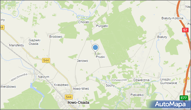 mapa Pruski, Pruski na mapie Targeo