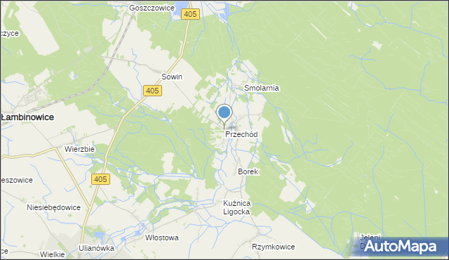 mapa Przechód, Przechód gmina Korfantów na mapie Targeo
