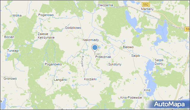 mapa Przeczniak, Przeczniak na mapie Targeo