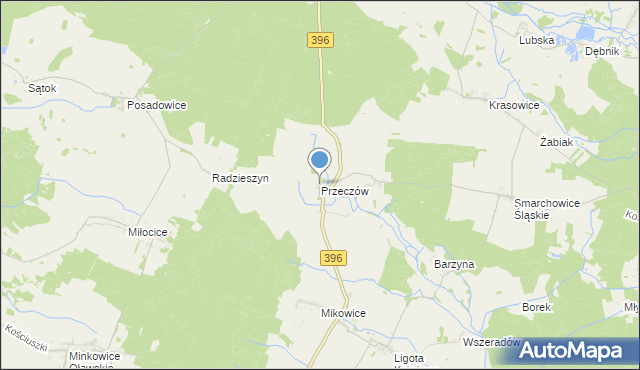 mapa Przeczów, Przeczów gmina Namysłów na mapie Targeo