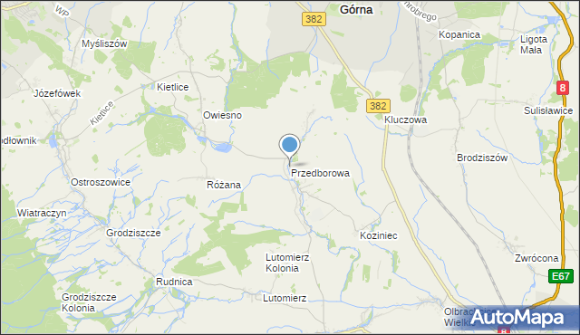 mapa Przedborowa, Przedborowa na mapie Targeo