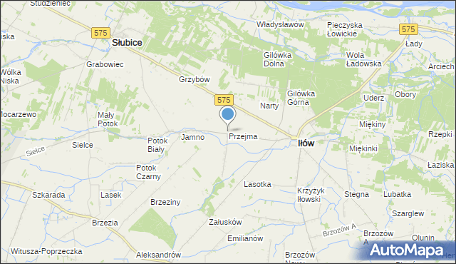 mapa Przejma, Przejma gmina Iłów na mapie Targeo