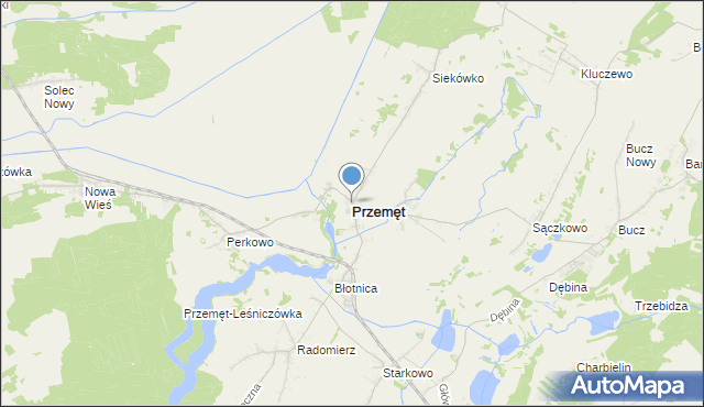 mapa Przemęt, Przemęt na mapie Targeo