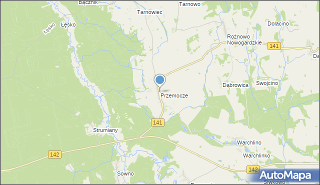 mapa Przemocze, Przemocze na mapie Targeo