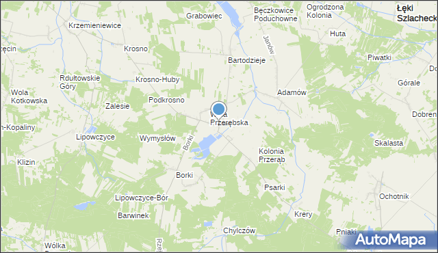 mapa Przerąb, Przerąb na mapie Targeo