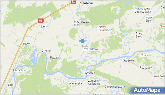 mapa Przeradowo, Przeradowo na mapie Targeo