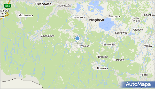 mapa Przesieka, Przesieka gmina Podgórzyn na mapie Targeo