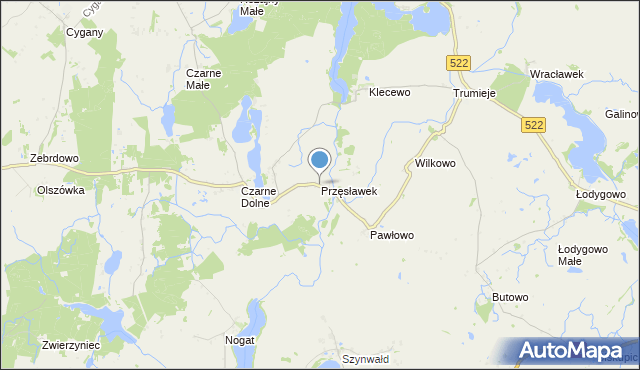 mapa Przęsławek, Przęsławek na mapie Targeo