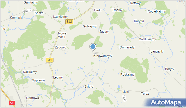 mapa Przewarszyty, Przewarszyty na mapie Targeo