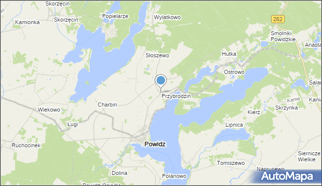 mapa Przybrodzin, Przybrodzin na mapie Targeo