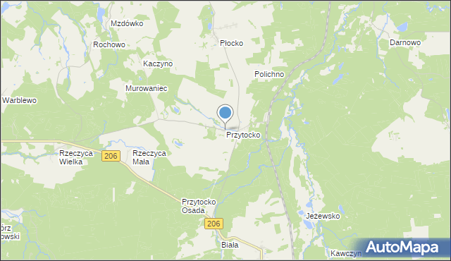 mapa Przytocko, Przytocko na mapie Targeo