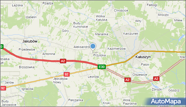 mapa Przytoka, Przytoka gmina Kałuszyn na mapie Targeo