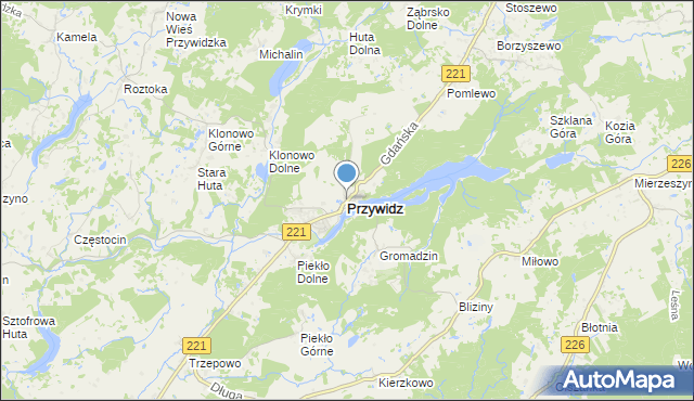 mapa Przywidz, Przywidz powiat gdański na mapie Targeo