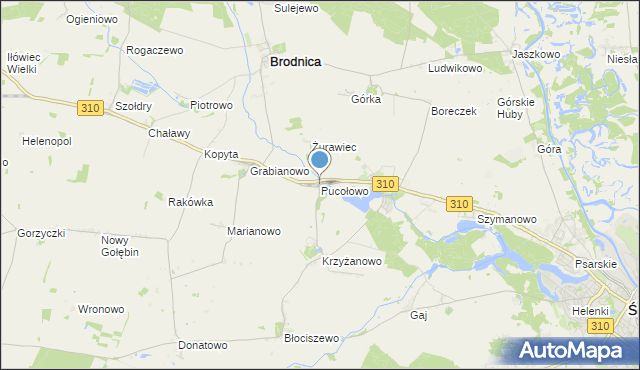 mapa Pucołowo, Pucołowo na mapie Targeo