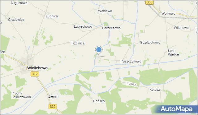 mapa Puszczykówiec, Puszczykówiec na mapie Targeo