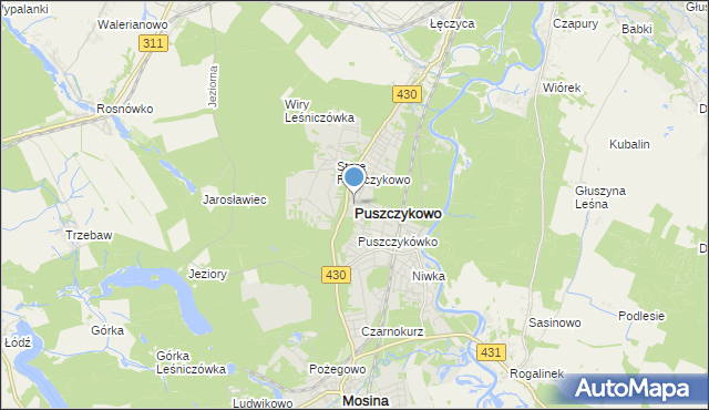 mapa Puszczykowo, Puszczykowo powiat poznański na mapie Targeo
