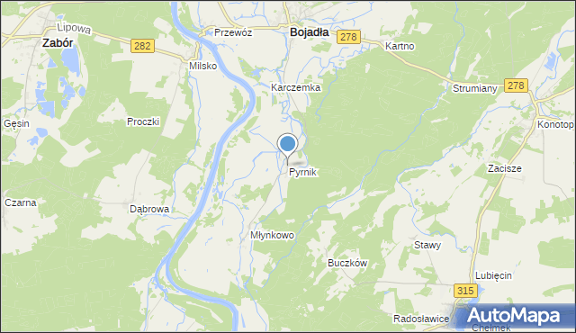 mapa Pyrnik, Pyrnik na mapie Targeo