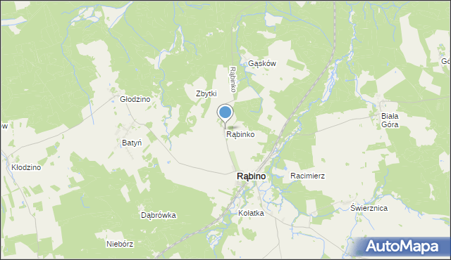 mapa Rąbinko, Rąbinko na mapie Targeo
