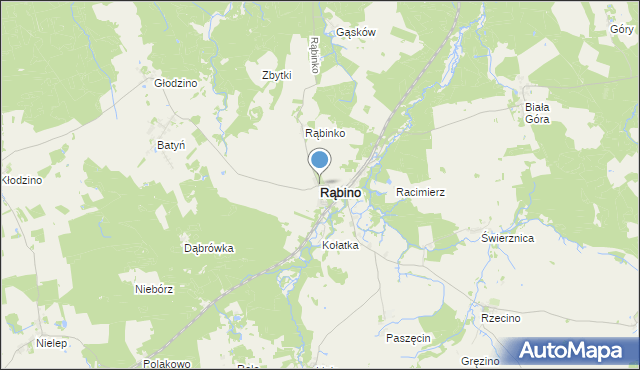 mapa Rąbino, Rąbino na mapie Targeo