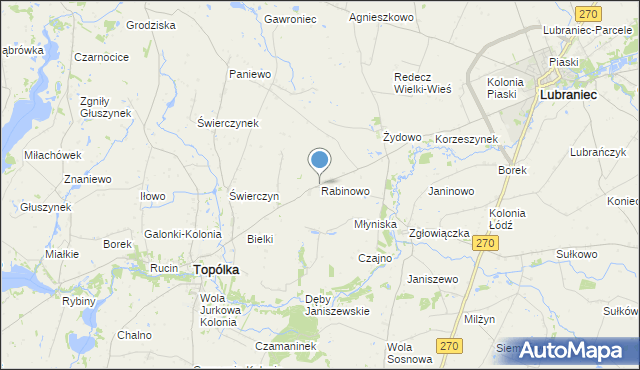 mapa Rabinowo, Rabinowo na mapie Targeo