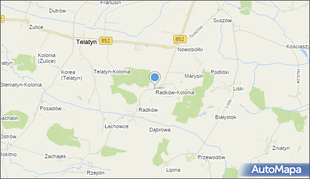 mapa Radków-Kolonia, Radków-Kolonia na mapie Targeo
