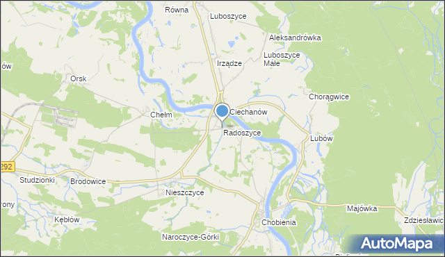 mapa Radoszyce, Radoszyce gmina Rudna na mapie Targeo