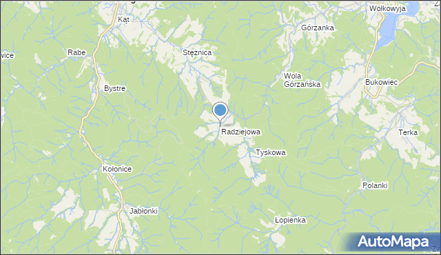 mapa Radziejowa, Radziejowa na mapie Targeo