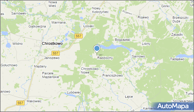 mapa Radziochy, Radziochy na mapie Targeo