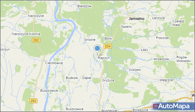 mapa Rajczyn, Rajczyn na mapie Targeo