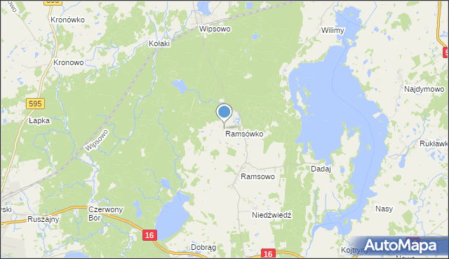 mapa Ramsówko, Ramsówko na mapie Targeo