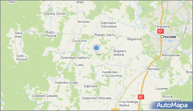 mapa Rapaty-Sulimy, Rapaty-Sulimy na mapie Targeo