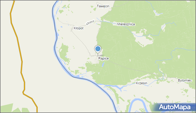mapa Rąpice, Rąpice na mapie Targeo