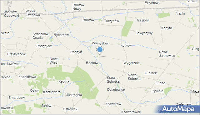mapa Rochówek, Rochówek na mapie Targeo