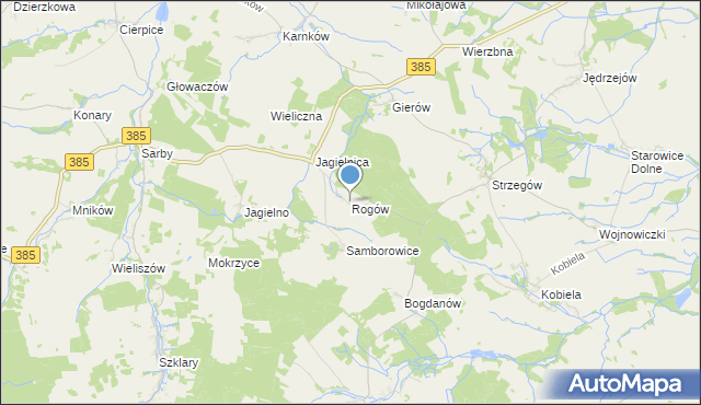 mapa Rogów, Rogów gmina Grodków na mapie Targeo