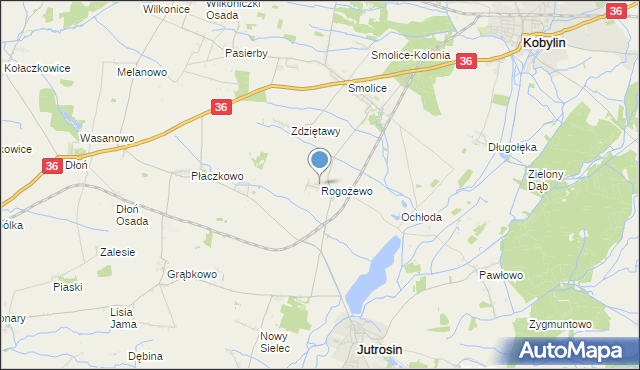 mapa Rogożewo, Rogożewo na mapie Targeo
