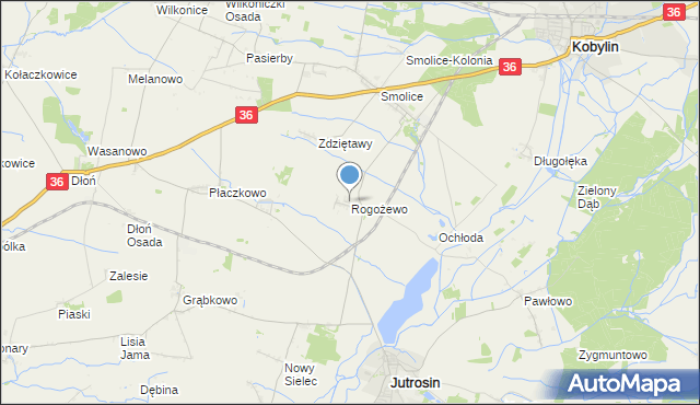 mapa Rogożewo, Rogożewo na mapie Targeo