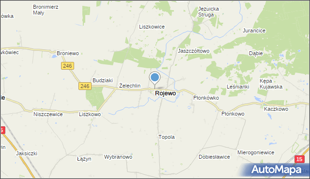 mapa Rojewo, Rojewo powiat inowrocławski na mapie Targeo
