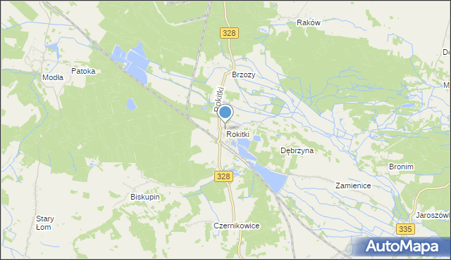 mapa Rokitki, Rokitki gmina Chojnów na mapie Targeo