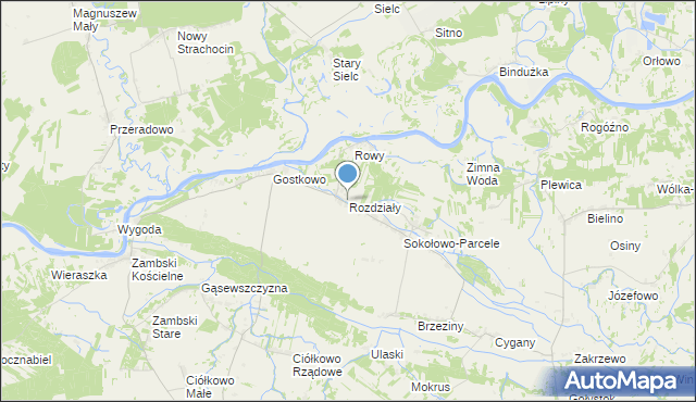 mapa Rozdziały, Rozdziały na mapie Targeo