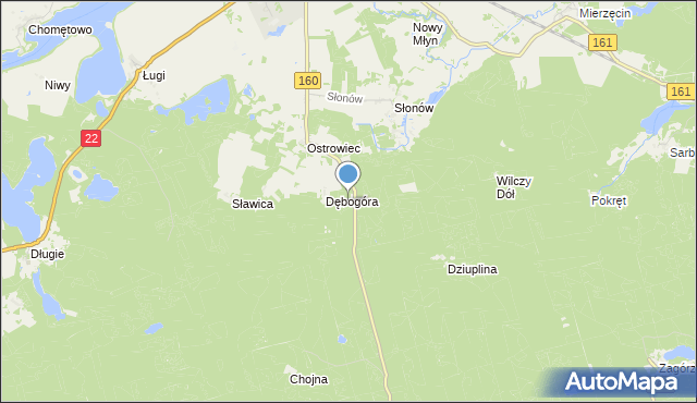 mapa Rozkochowo, Rozkochowo na mapie Targeo